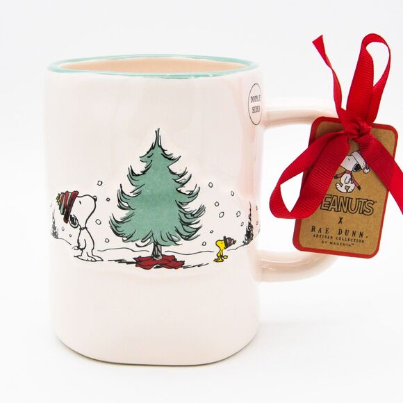 Rae Dunn Other - SOLD - Rae Dunn Peanuts Christmas Mug, Snoopy & Woodstock Christmas Cheer
